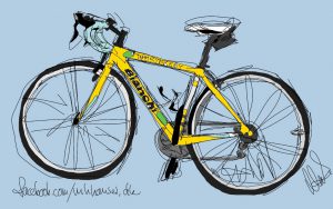 Ole Pedersen's egen Team Rynkeby cykel fortolket af min streg