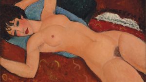 Det originale værk "Nu Couché" af Amadeo Modigliani som blev malet i 1917-19