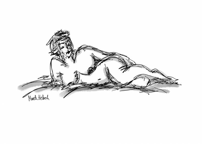 Tegning. Croquis. Merete Helbech