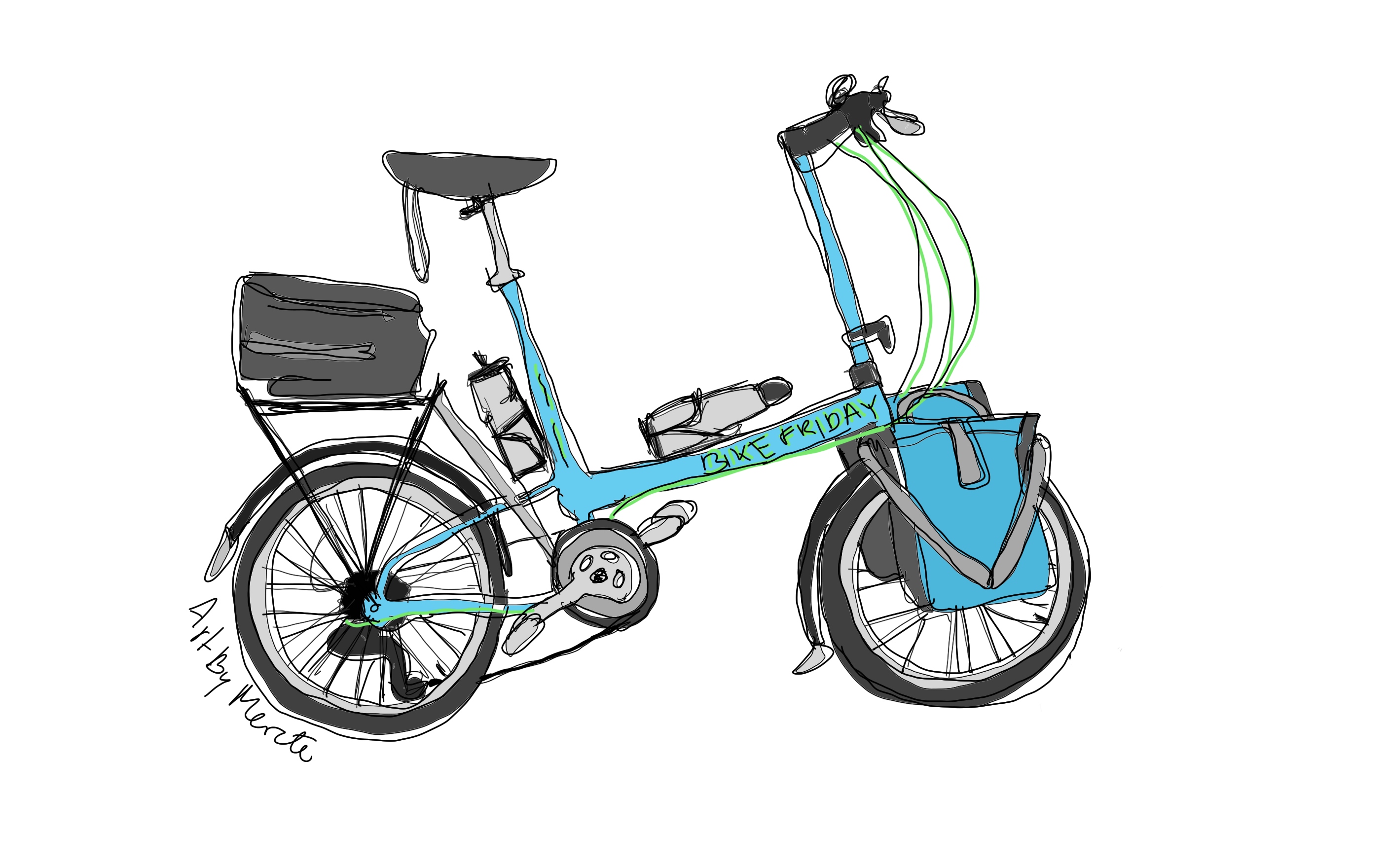 cykelportraetter_art by merete Helbech hansen_orslev_rynkeby_illustration_cykel_merete helbech hansen_artbymerete_usa