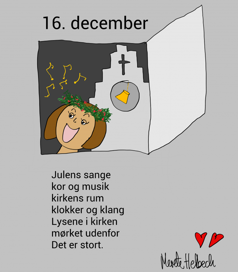 Merete Helbech. Julekalender. Illustration