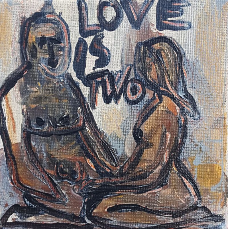 erotic_canvas_merete helbech_artbymerete_15x15_love is two