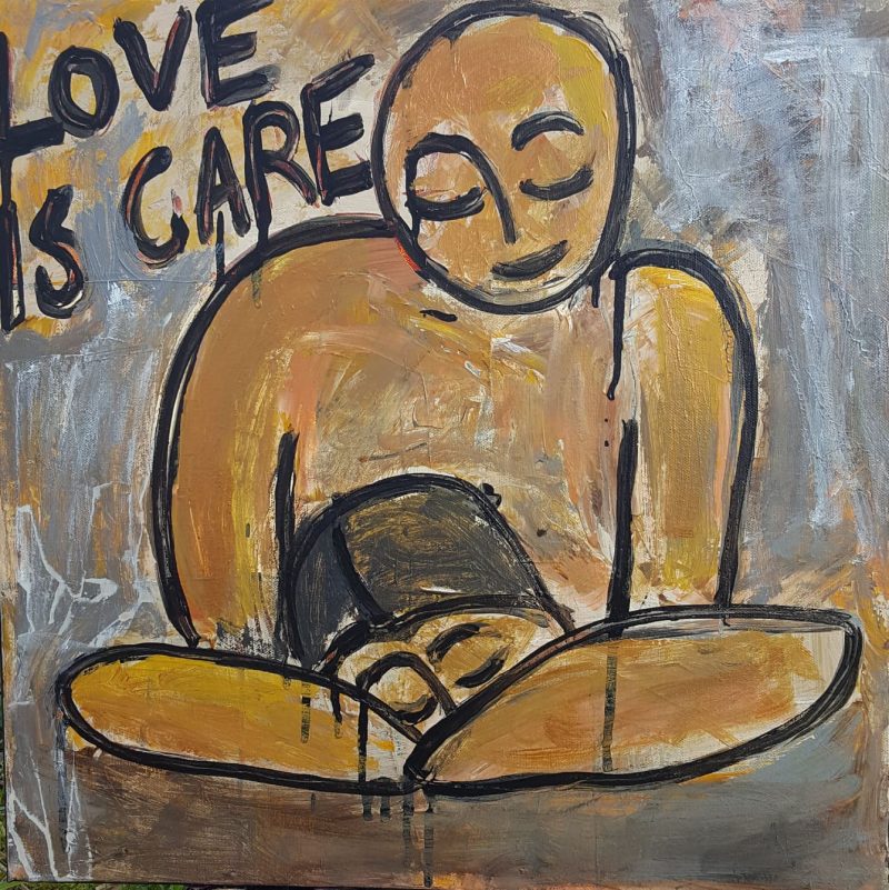 erotic_canvas_merete helbech_artbymerete_50x50_love is care